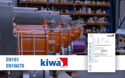Pekos obtains KIWA Certification for EN 161 and EN 16678